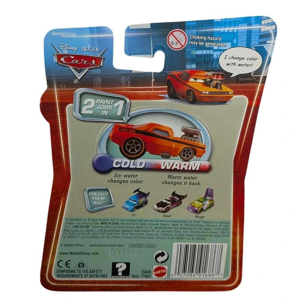 Disney Pixar Cars Snot Rod Color Changers 2009 Mattel Die-Cast Toy Car T5644 NEW